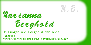 marianna berghold business card